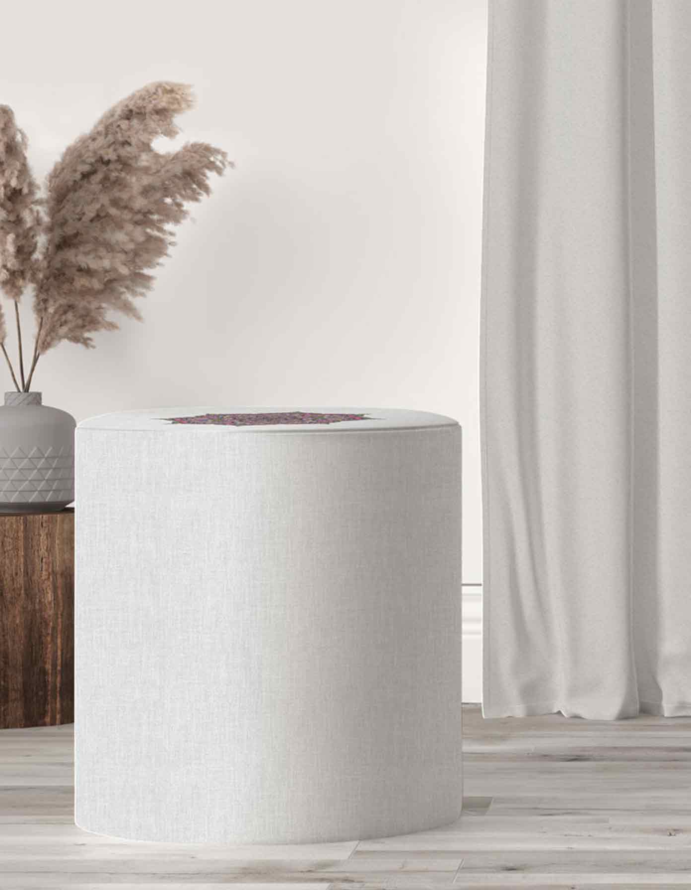 PRINTED POUF